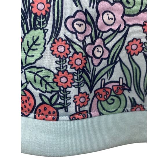 Lands End Shirt Girls XL 14 Short Sleeve Snails & Strawberries - Picture 3 of 7